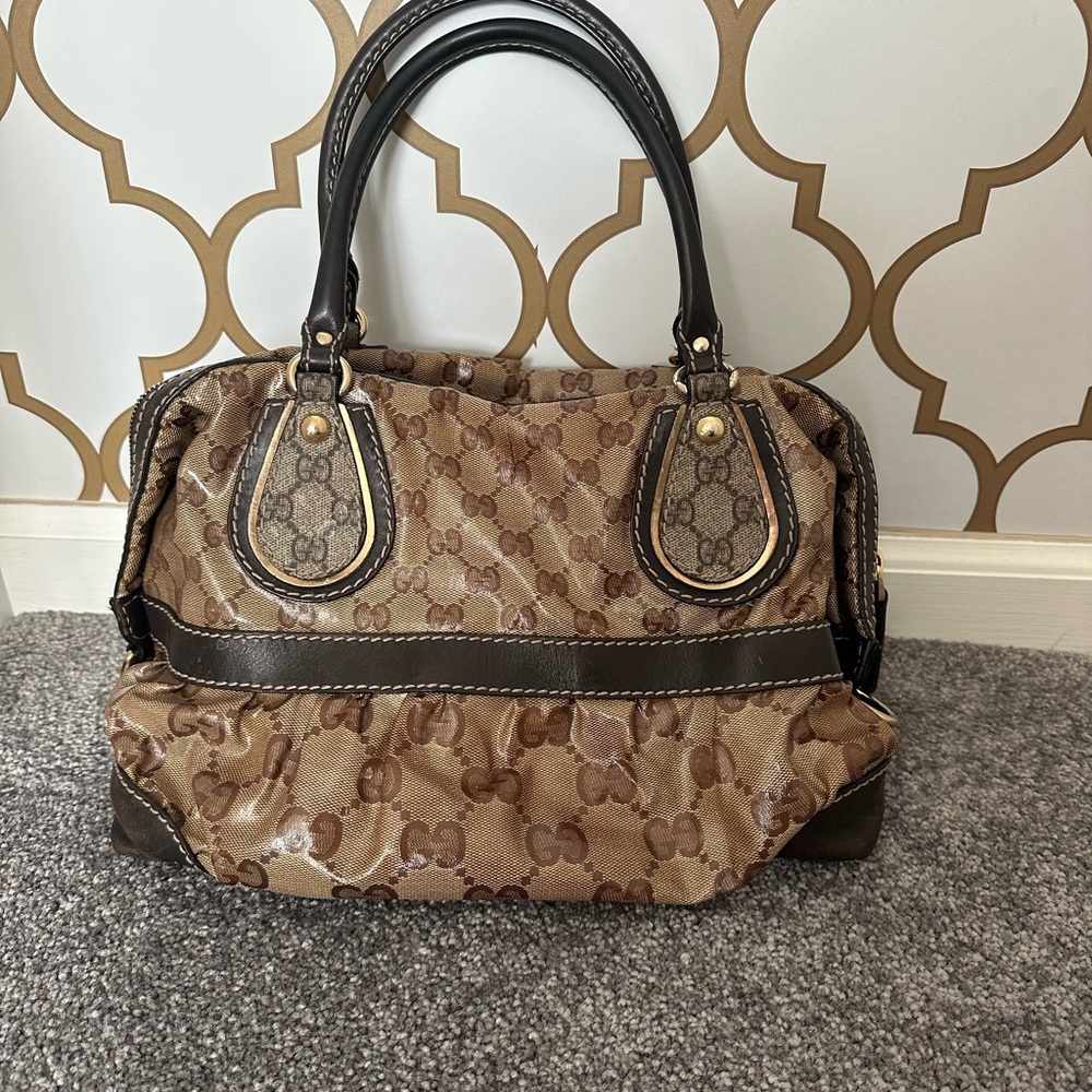 Gucci Brown Leather Satchel Bag
